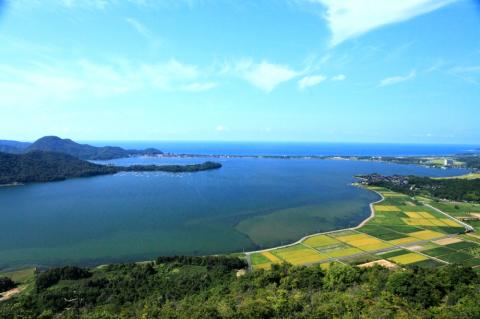 かぶと山展望台 久美浜湾全景
